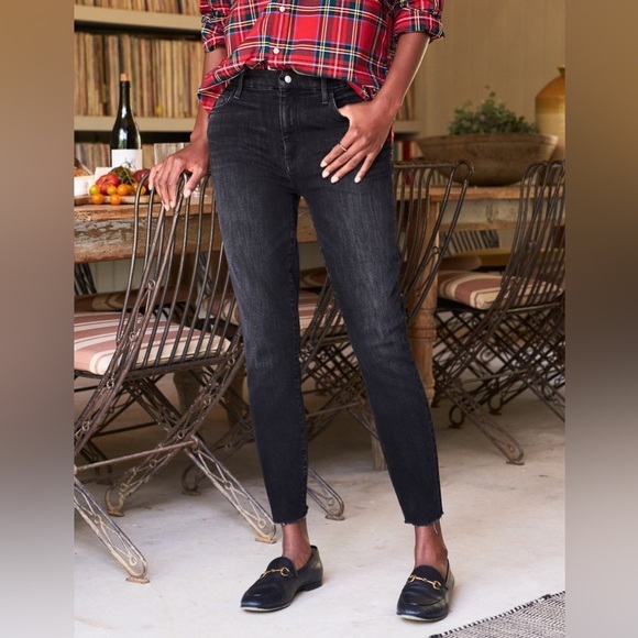 Frank & Eileen Sligo Skinny Jean 1991 Wash Black/Gray Raw Hem High Rise 25 - Picture 6 of 16